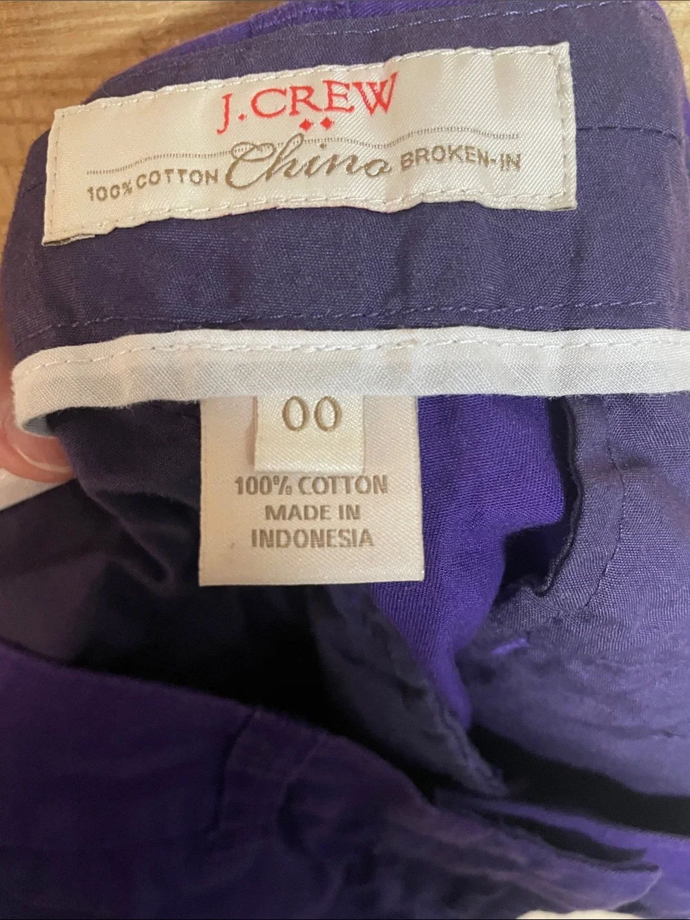 J. Crew size 00 Purple Low-rise 3.5”Shorts with Front and Back Pockets